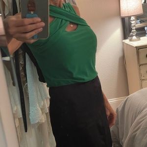 Green Sleeveless blouse by INC